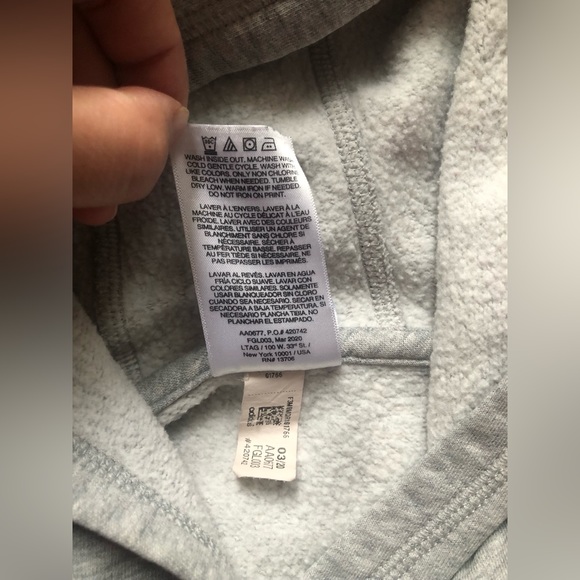 Adidas Kids Hoodie Cotton Sweater Gray Pullback Long Sleeve Size M 10/12 - Picture 8 of 8